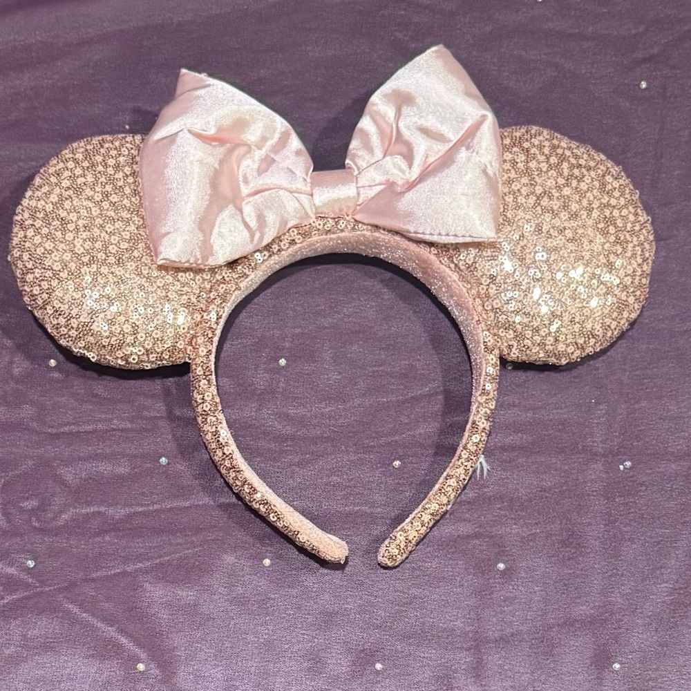 Disney Sparkling Pink Sequin Mouse Ears Headband From MK Park